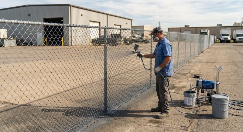 Commercial Fence Painting in Greeley, CO