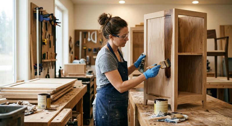 Wood Cabinet Staining in Carmel, IN
