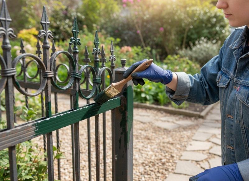Aluminum Fence Painting in Waco, TX