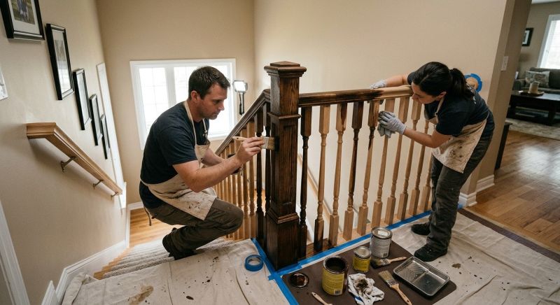 Banister Painting in Waco, TX