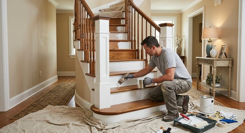 Interior Steps Painting in Waco, TX