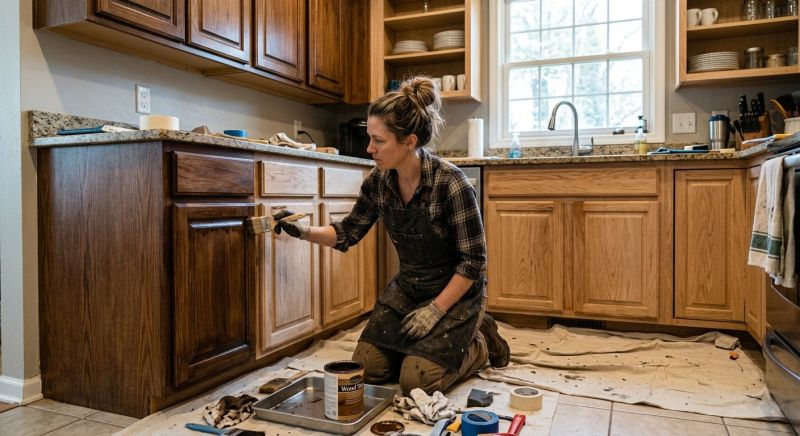 Kitchen Cabinet Staining in Terre Haute, IN