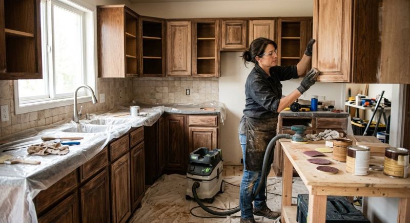 Kitchen Cupboard Refinishing in Lafayette, IN