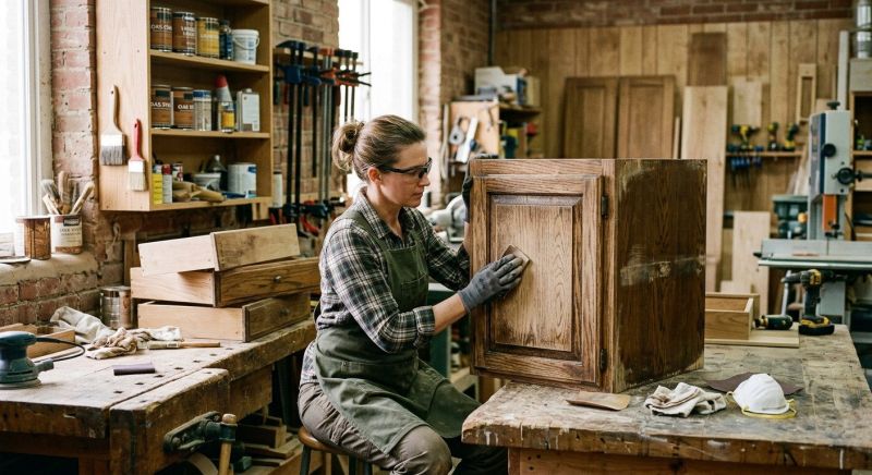 Wood Cabinet Refinishing in Carmel, IN