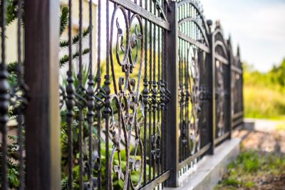 Decorative Wrought Iron Fence Art